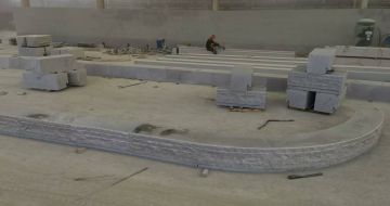 常德 芝麻白整石坐凳（光面+自然面）