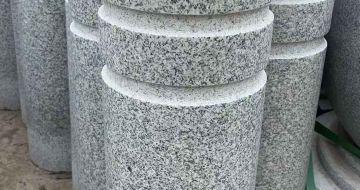 常德 芝麻白花岗岩挡车柱、隔离柱多少钱