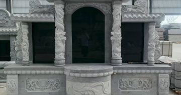 常德 芝麻灰高档墓碑，土墓，可定制