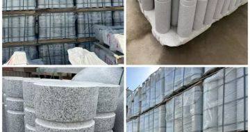 常德 芝麻白花岗岩挡车柱、隔离柱多少钱