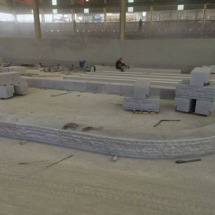 常德 芝麻白整石坐凳（光面+自然面）