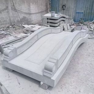 常德 芝麻灰花岗岩园林景观 小石桥