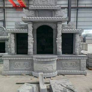 常德 芝麻灰高档墓碑，土墓，可定制