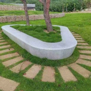 常德 芝麻白光面整石坐凳