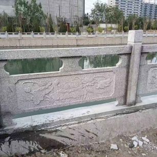 常德 芙蓉白大花桥梁、河道，石材栏杆、围栏、护栏