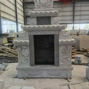 常德 芝麻灰高档墓碑、土墓，一套也支持定做