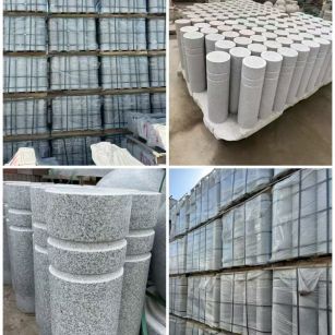 常德 芝麻白花岗岩挡车柱、隔离柱多少钱