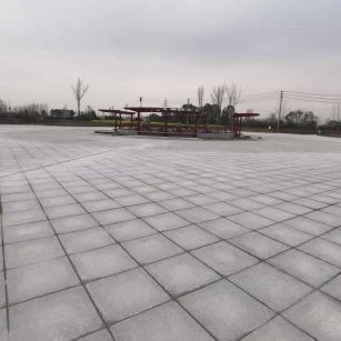 常德 芝麻白火烧面-公园广场地铺效果