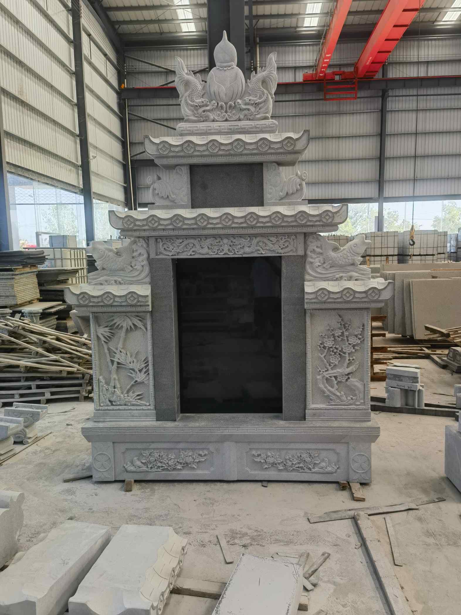 常德 芝麻灰高档墓碑、土墓，一套也支持定做