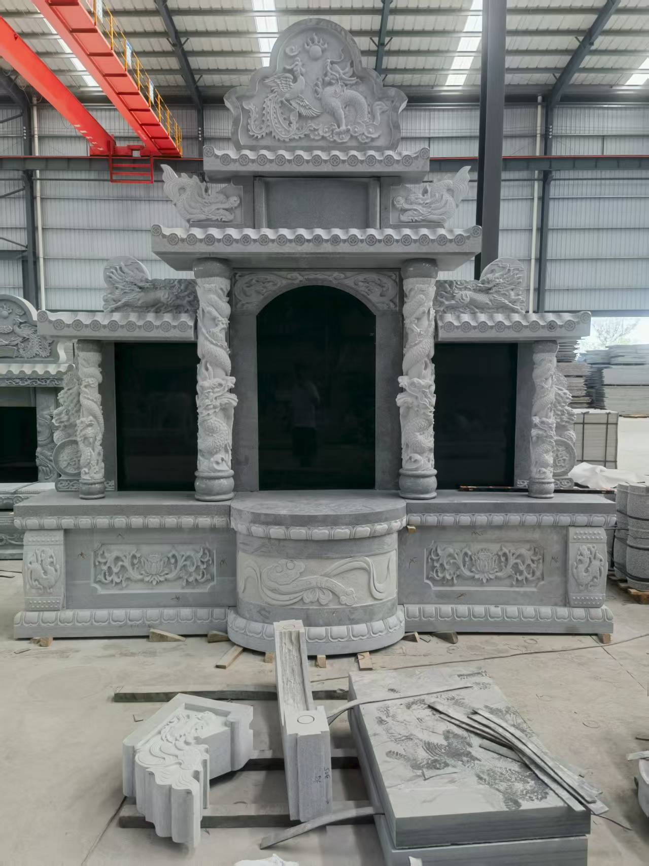 常德 芝麻灰高档墓碑，土墓，可定制