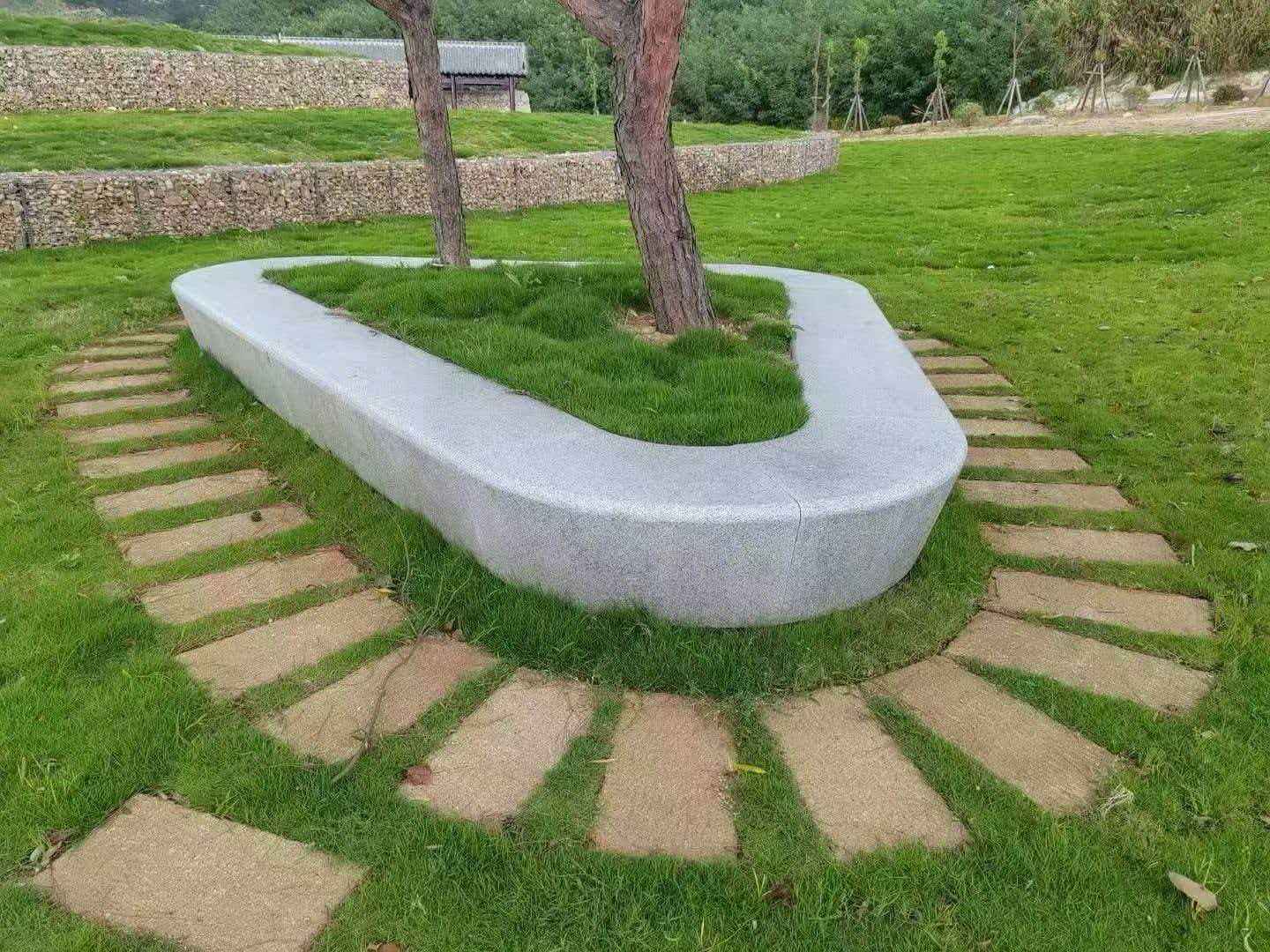 常德 芝麻白光面整石坐凳