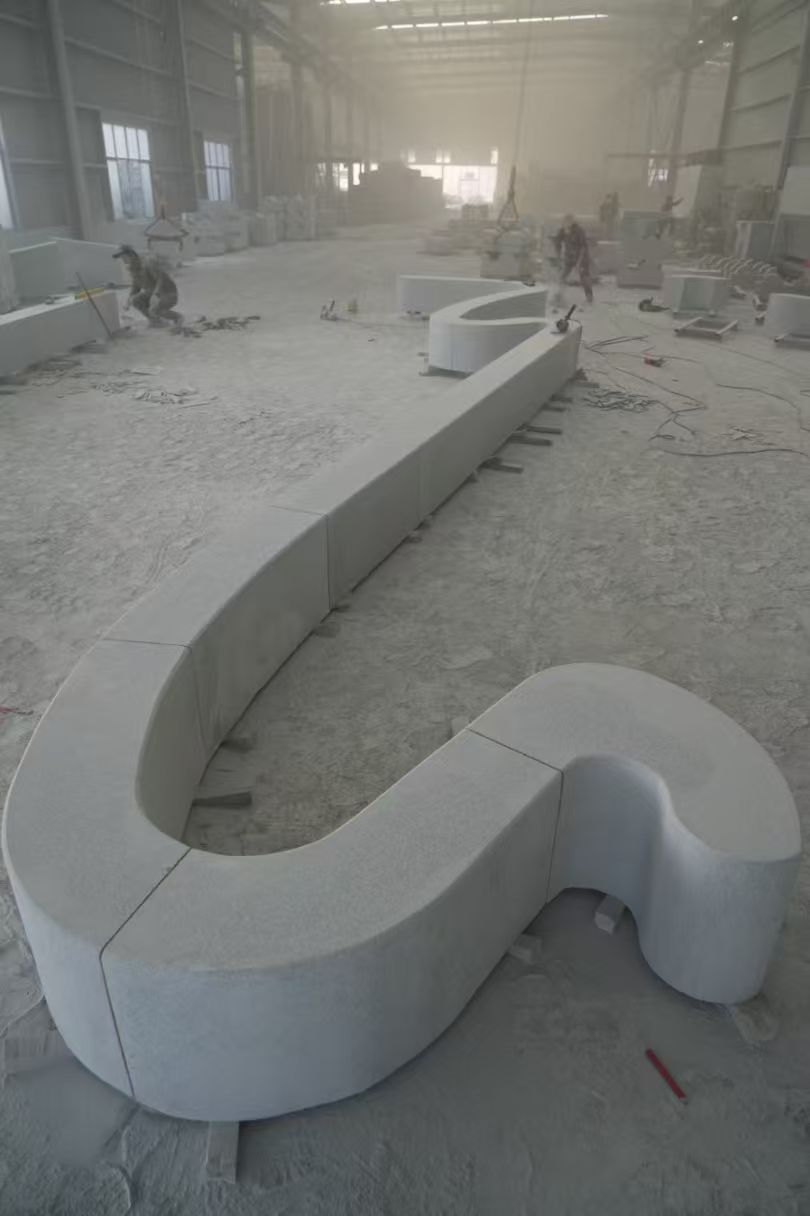 常德 花岗岩整石坐凳拼装